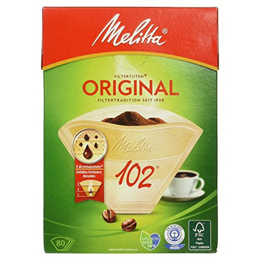 Melitta filter bags 102, 3 aroma zones, natural brown, 80 pieces on sale